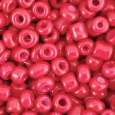 Seed beads 6/0 (4mm) Azalea red